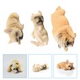 thumbnail image 3 of 3Pcs Sleep Dog Model Plastic Bulldog Model Household Animals Adorn Dog Statue Decor, 3 of 9