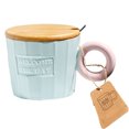 thumbnail image 1 of Taza de café de cerámica de 320ml, taza de té para oficina y uso doméstico, con tapa y cuchara, 1 of 5