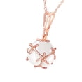 thumbnail image 2 of Galaxy Gold 14K Solid Gold Natural Opal Pendant Necklace for Women - Rose Gold Fine Jewelry, 2 of 3