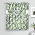thumbnail image 2 of Desert Cactus Kitchen Curtain 3-Piece Set, 27.5x36in Polyester Tier Curtains and Valance, Botanical Succulent Window Drapes for Kitchen, Dining Room, or Coffee Bar, 2 of 6