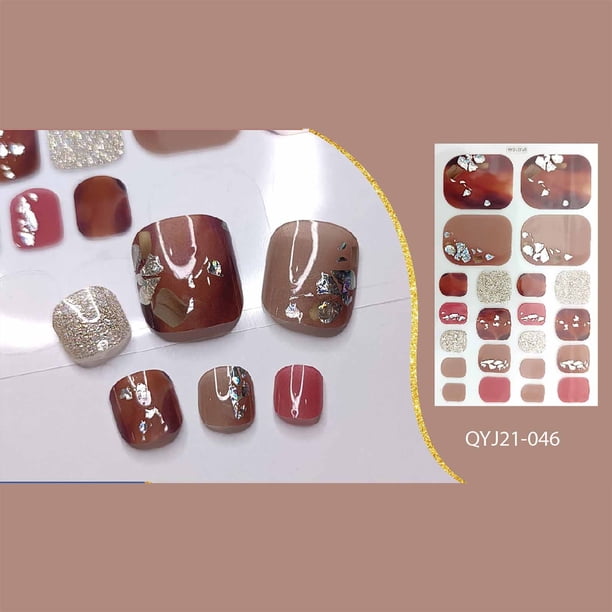 Pegatinas para uñas para decoración de uñas, pegatinas para uñas para mujeres, pegatinas para uñas de los pies, pegatinas para uñas de los pies, pegatinas para uñas de imitación de diamante bronceado,