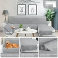 thumbnail image 5 of TAOCOCO 3Pcs Sectional Couch Covers Waterproof L-Shaped Sofa Cover Chaise Slip Cover for Kids Pets Dogs-XL-Gray, 5 of 9