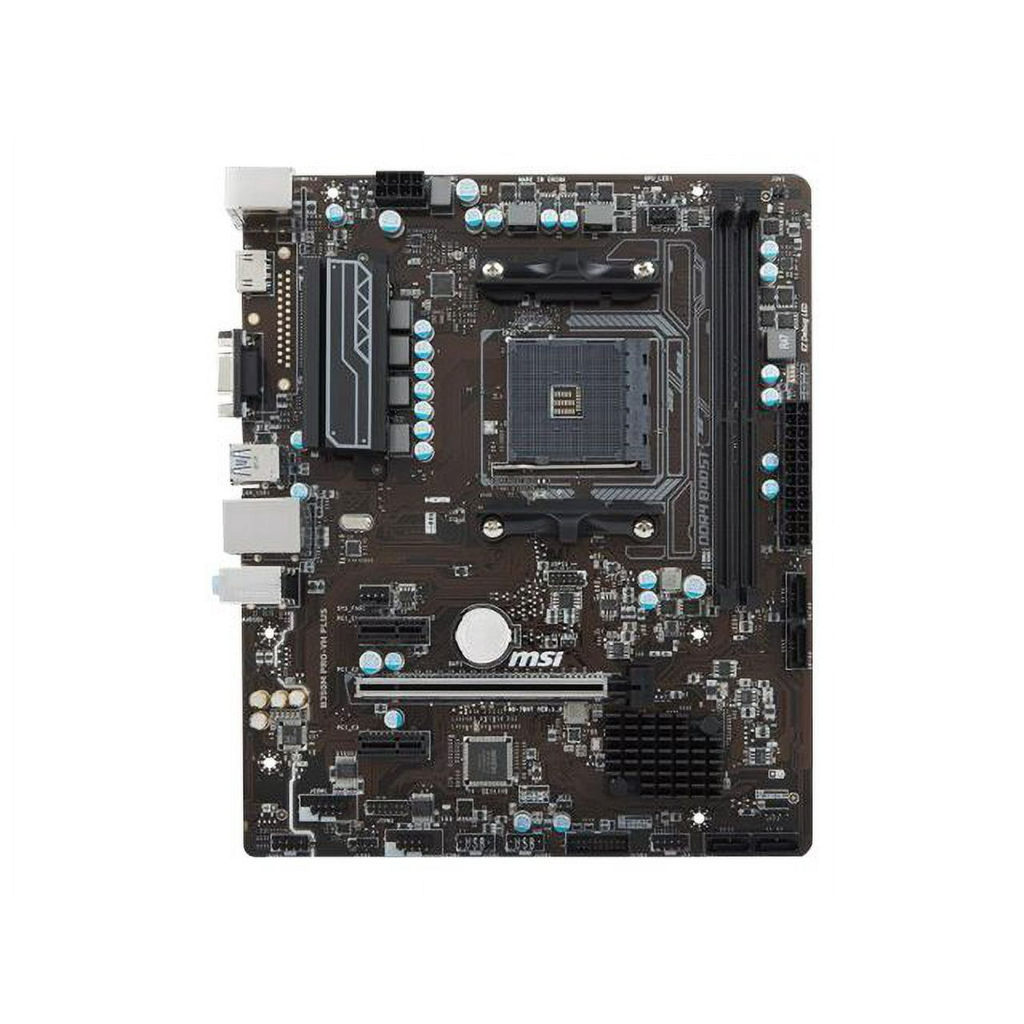 MSI B350M PRO VH PLUS Motherboard micro ATX Socket AM4 AMD B350 Chipset USB 3.1 Gen 1 Gigabit LAN onboard graphics CPU required HD Audio 8 channel Walmart
