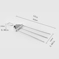 thumbnail image 2 of 3 Prong Skewers for Grilling,for Kabobs 14 Inch 3-Prong Metal BBQ Skewers for Grilling with Slider Push Bar – Reusable Flat Grilling Skewers for Meat Chicken (1 forks + brush), 2 of 6