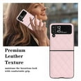 thumbnail image 6 of Dteck Case for Samsung Galaxy Z Flip 3 (6.7" 2022 Relese), PU Leather Case Luxury Diamond Pattern Shockproof Anti-drop Anti-strip Fashion Case for Girls & Women For Samsung Galaxy Z Flip 3, Pink, 6 of 10