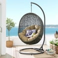 thumbnail image 2 of Modway Hide Outdoor Patio Swing Chair With Stand in Gray Mocha, 2 of 9