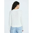 thumbnail image 3 of Scoop Women's and Women's Plus Cable Knit Raglan Sweater, Midweight, Sizes XS-XXL, 3 of 5