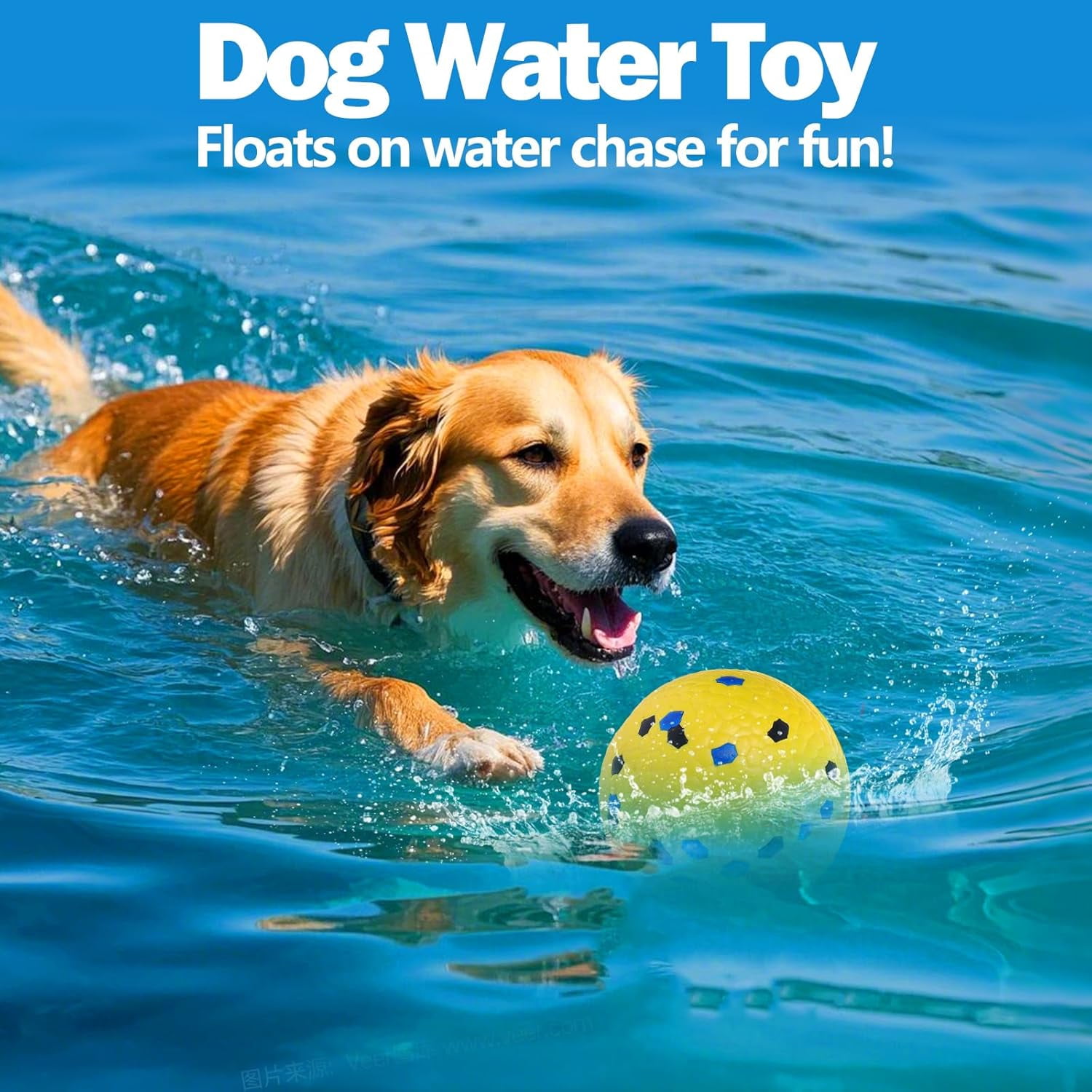 4PCS Floating Dog Toys –E-TPU Water Pool Fetching Toy for Small Medium Large Pet, Ball Shape Indestructible Interactive Dog Chew Toys for Summer Outdoor Training Fun