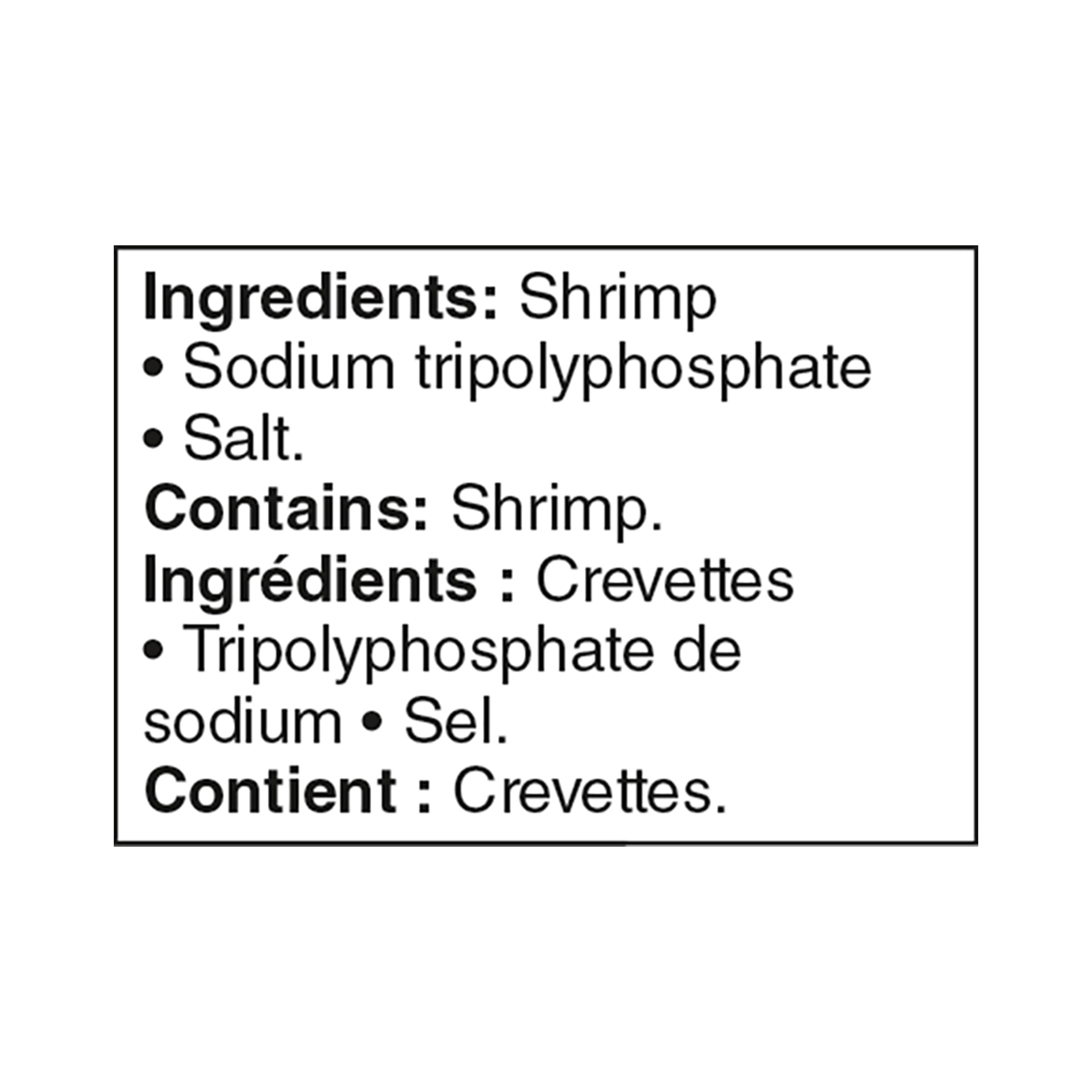 Great Value Cooked Shrimp 31/40, 400 g (0.88 lb)