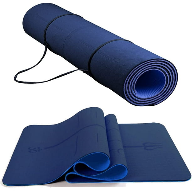Yoga Mat Non Slip, Pilates Fitness Mats with Alignment Marks, Eco
