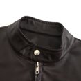 thumbnail image 6 of AZoiNM Men's Faux Leather Jacket Casual Motorcycle Biker Coat Stand Collar Zip Front Lightweight Fashion Outerwear with Zipper Pockets, 6 of 13