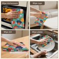 thumbnail image 5 of 6 Pcs Pioneer Flower Floral Print Pattern Kitchen Towels, Funny Microfiber Dish Towel Set, 18" X 26" Tea Towels, 5 of 6