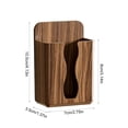 thumbnail image 3 of No-Drill Wood Grain Wall-Mounted Phone Charging Stand and Remote Control Storage Organizer, 3 of 7