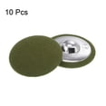 thumbnail image 3 of Uxcell 10pcs 44L Fabric Cloth Covered Button 28mm Metal Shank Round Sewing Buttons for Suits Dress Blouses, Navy Green, 3 of 5