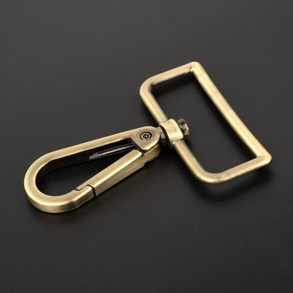 Country Brook Design® 1.5in Brushed Brass Purse Lobster Clasp Swivel Snap Hook, 50 Pack
