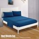 thumbnail image 5 of Juego de cama Lujoso Vhermosa tamaño king azul con sábanas suaves y cubrecamas de 4 piezas con bolsillos profundos, 5 of 8