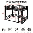 thumbnail image 6 of Full XL over Full XL Floor Metal Bunk Bed with Stairs, Safety Rails and Noise-Reduced Design, 6 of 6