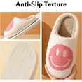 thumbnail image 4 of Smile Face Slippers for Women and Men, Retro Comfy Warm Soft Fuzzy Plush Slip-On House Shoes Funny Cute Happy Smile Home Fluffy Slipper for Indoor & Outdoor Slippers, 4 of 4