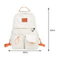 thumbnail image 2 of Woman Backpack Contrast Color Fashion Travel Bookbags for Outdoor Sport (White), 2 of 7