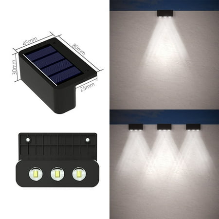 

Clearance! Wanfds Solar Outdoor Wall Lamp Small Courtyard Wall Terrace Decoration Wall Washing Lamp Homestay Layout Lamp Wall Lamp 3led Gift(B)
