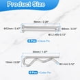thumbnail image 2 of Uxcell 6 Pcs Clevis Pin with R Shaped Spring Cotter M8x55mm Single Hole Clevis Pin with R - Clip Fits for Automotive, 2 of 7