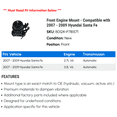 thumbnail image 2 of Front Engine Mount - Compatible with 2007 - 2009 Hyundai Santa Fe 2008, 2 of 2