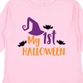 thumbnail image 4 of Inktastic My First Halloween, Witch Hat, Bats - Purple Black Boys or Girls Long Sleeve Toddler T-Shirt, 4 of 5