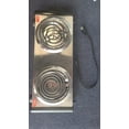 thumbnail image 2 of Premium Double Electric Burner Deluxe Stainless Steel Body Metal Drip Pan 1000W, 2 of 5