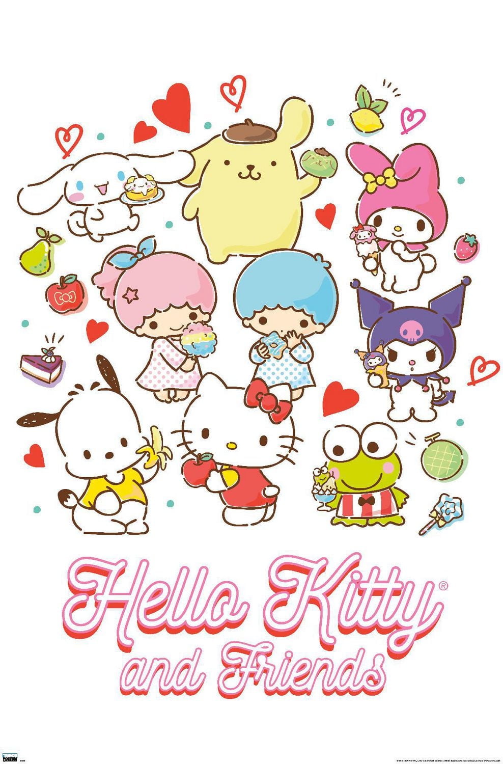 Hello Kitty and Friends: 23 Favorite Flavors - Kawaii Wall Poster, 22.375" x 34"