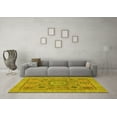thumbnail image 3 of Ahgly Company Machine Washable Indoor Rectangle Abstract Yellow Modern Area Rugs, 8' x 12', 3 of 4