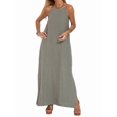 thumbnail image 2 of Women's Dress Summer Loose Flowy Sundress Spaghetti Strap Sleeveless Maxi Long Dresses Green S, 2 of 10