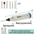 thumbnail image 3 of The Beadsmith Basic Elements Engraver – 6 Tips, Allen Key and Stencils – Battery Operated – Cordless Tool for Engraving, Sanding and Polishing on Wood, Glass and Metal, 3 of 7