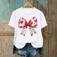 thumbnail image 4 of FRSASU Cute Heart Love Coquette Bow Valentine’s Day Women Short Sleeve Round Neck T-Shirt White, 4 of 6