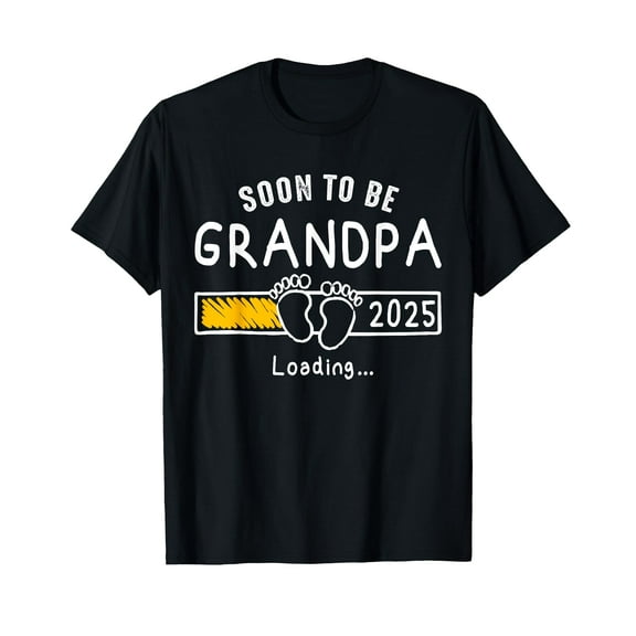 Soon to be Grandpa 2025 Loading Promoted to Grandpa 2025 T-Shirt