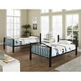 thumbnail image 2 of Pemberly Row Contemporary Metal Twin Over Twin Bunk Bed Attached Ladder in Black, 2 of 13