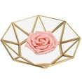 thumbnail image 2 of Ymiko Glass Storage Tray Flower Planting Tray Dessert Plate Glass+Copper 288g, 2 of 8