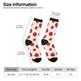 thumbnail image 2 of Fotbe Abstract Red Polka Dot Calcetas Largas con Estampado para Hombre y Mujer – Calcetas de Compresión Transpirables y Elásticas, Viajar y Uso Diario Talla 5-11, 2 of 6