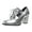 Silver, variant on Womens Heel Sandals Lace up Hollow Out Closed Toe Ankle Boots Summer Dress Shoes