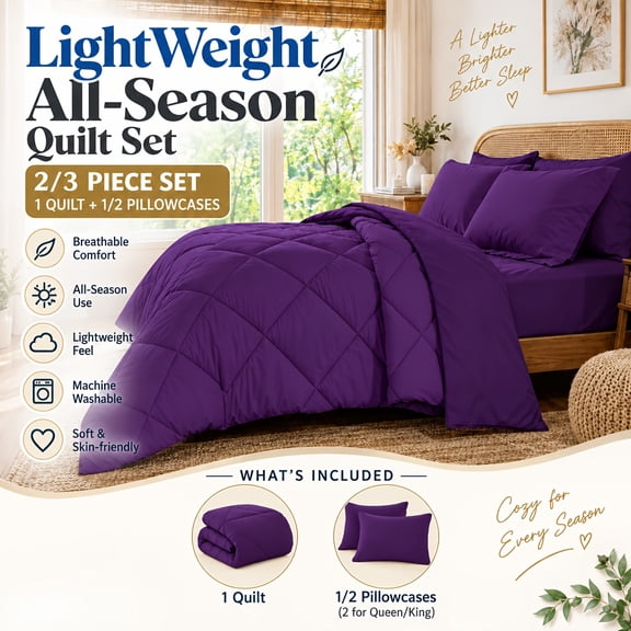 2-Piece Twin Comforter Set, 1 Comforter And 1/2 Pillowcases