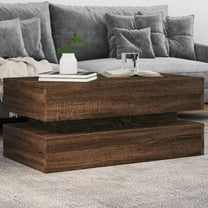 vidaXL Coffee Table Brown oak Engineered wood 35.4 x 19.7 x 15.7 in