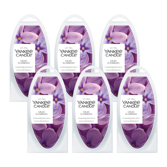 Yankee Candle Lilac Blossoms Fragranced Wax Melts, 6 Wax Spheres per Package, Pack of 6 (36 Cubes Total)