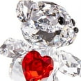 thumbnail image 5 of SWAROVSKI Kris Bears Happy Together Figurine Set, Clear Swarovski Crystal with a Red Heart and Pink Flower Accent, Part of the Swarovski Kris Bears Collection, 5 of 6