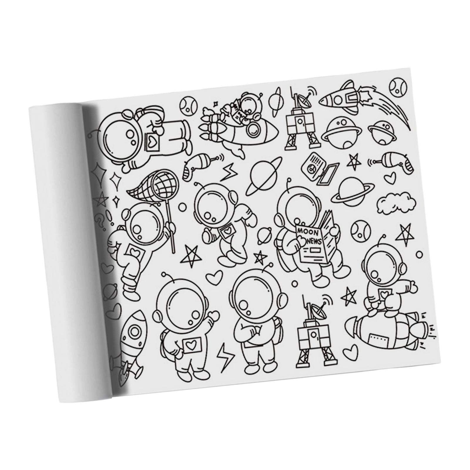 Continuous Coloring Paper Roll Painting Colorable Art Paper Wall