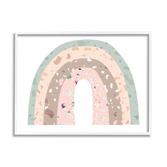 Stupell Industries Children's Abstract Neapolitan Patterned Rainbow Arches , 14 x 11,Design by Daphne Polselli