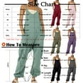 thumbnail image 3 of Athletic Romper, Women's Causal Jumpsuits V Neck Sleeveless Overalls Summer Adjustable Strap Pants Romper with Pockets Cute Jumpsuits for Women Green XXL, 3 of 5