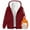Fleece Jackets-Red, variant on Fleece Jacket Women Hooded Oversized Full Zip Sherpa Winter Coats with Pockets Casual Thermal Cuffed Long Sleeve Warm Outerwear Fall Fashion Clothes