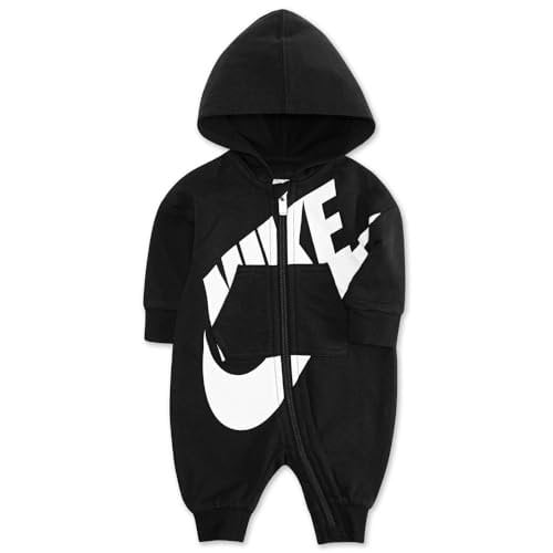 Nike Baby Hooded Coverall, Black, 6 Months