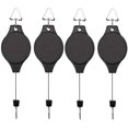 thumbnail image 1 of Paquete de 4 poleas retráctiles para colgar plantas, para cestas de jardín, macetas y comederos para pájaros, colgar y tirar para regar o alimentar (negro, 4) ER, 1 of 5