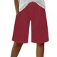 thumbnail image 1 of Pantalones Cortos Casuales de Color Sólido Capri, Mezcla Cómoda de Poliéster para el Hogar Y el Uso Diario, 1 of 9