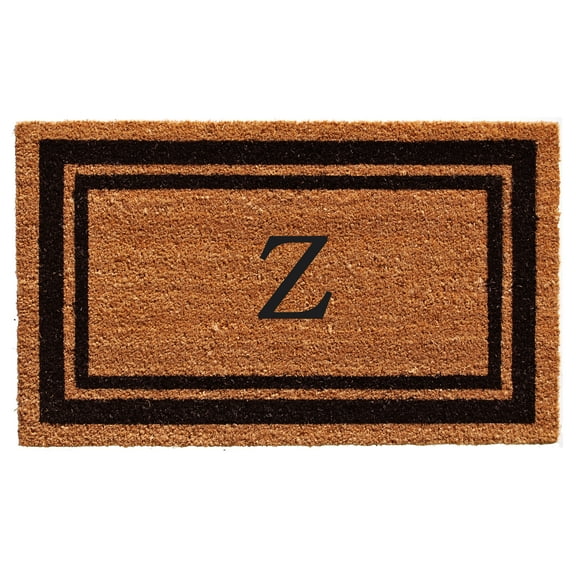 Calloway Mills Black Border 30" x 48" Monogram Doormat (Letter Z)
